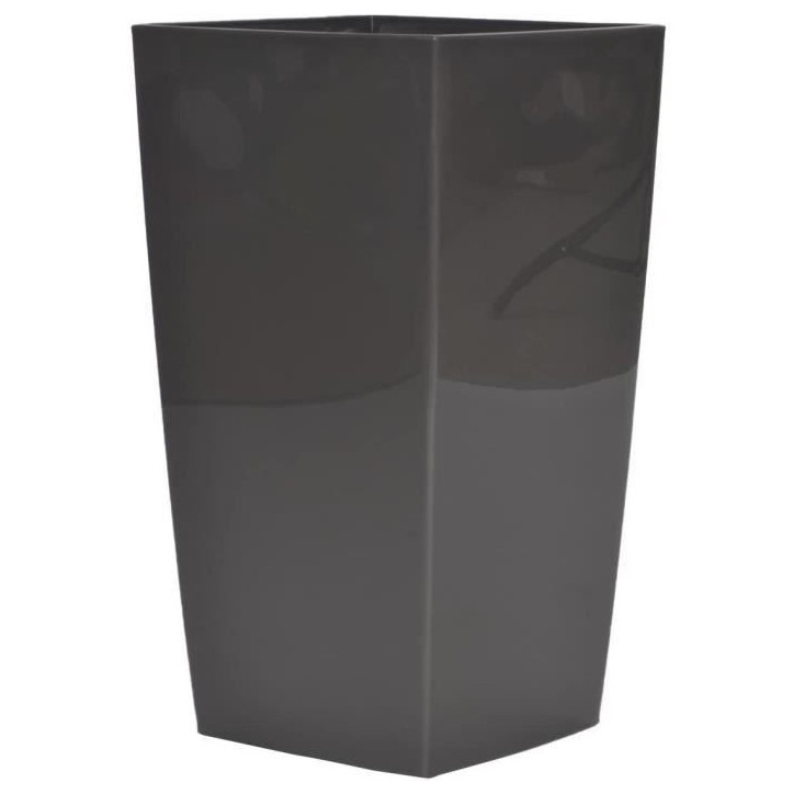 RIVIERA Pot de fleurs Nuance - Carré - 38 x 38 x H 69 cm - Gris pailleté RIVIERA Pot de fleurs Nuance - Carré - 38 x 38 x H 69 cm - Gris pailleté