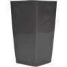RIVIERA Pot de fleurs Nuance - Carré - 38 x 38 x H 69 cm - Gris paill