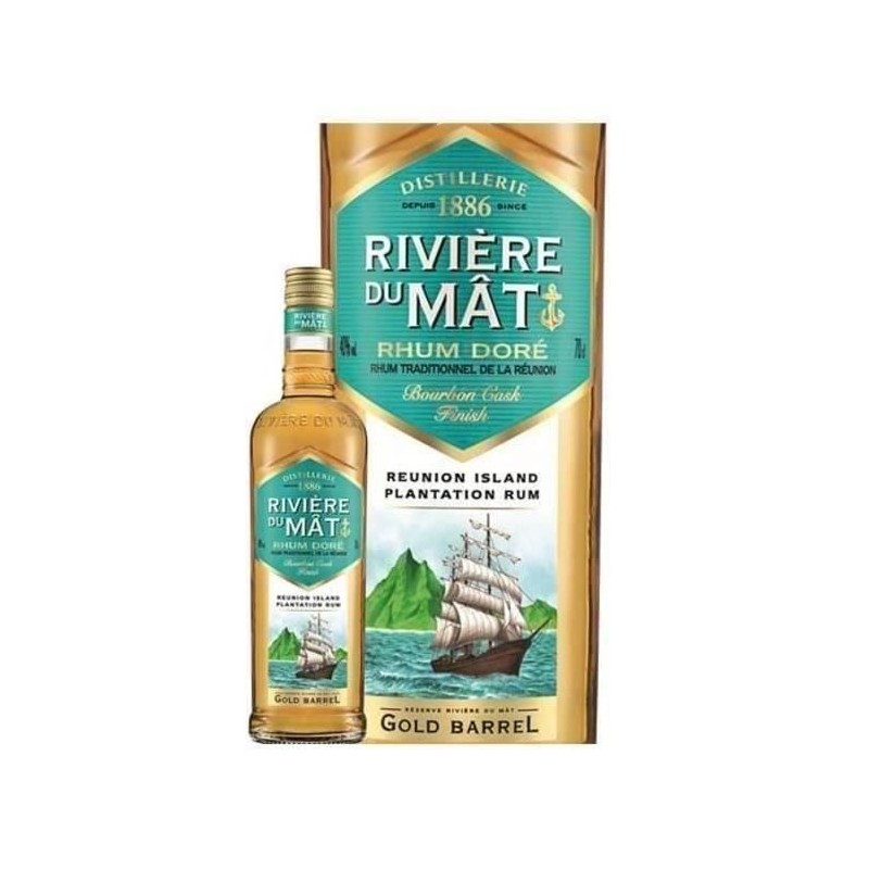 Riviere du Mât - Rhum doré de la Réunion - 40% - 70 cl Riviere du Mât - Rhum doré de la Réunion - 40% - 70 cl