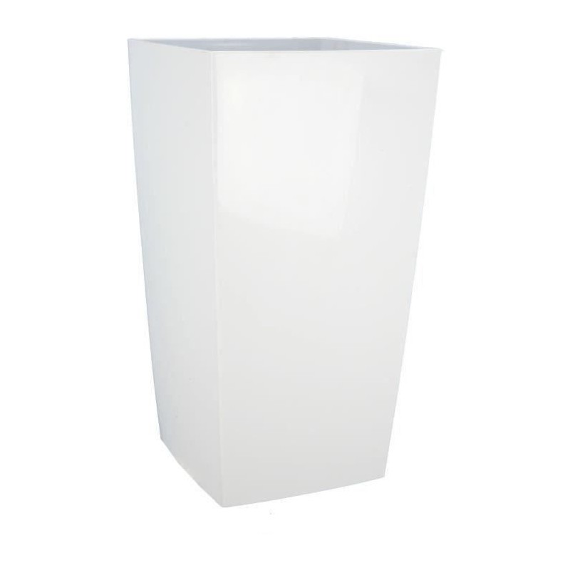 Bac a fleurs carré RIVIERA NUANCE - Plastique - L38xP38xH69 cm - Blan Bac a fleurs carré RIVIERA NUANCE - Plastique - L38xP38xH69 cm - Blan
