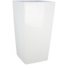 Bac a fleurs carré RIVIERA NUANCE - Plastique - L38xP38xH69 cm - Blan