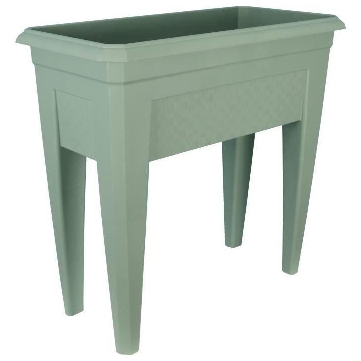 Bac a fleurs/culture/potagere IZIGARDEN 60 cm - 50% recyclé - Vert argile
