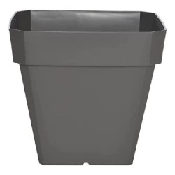 RIVIERA Pot de fleurs Soleilla - Carré - 40 x 40 cm - Gris pailleté