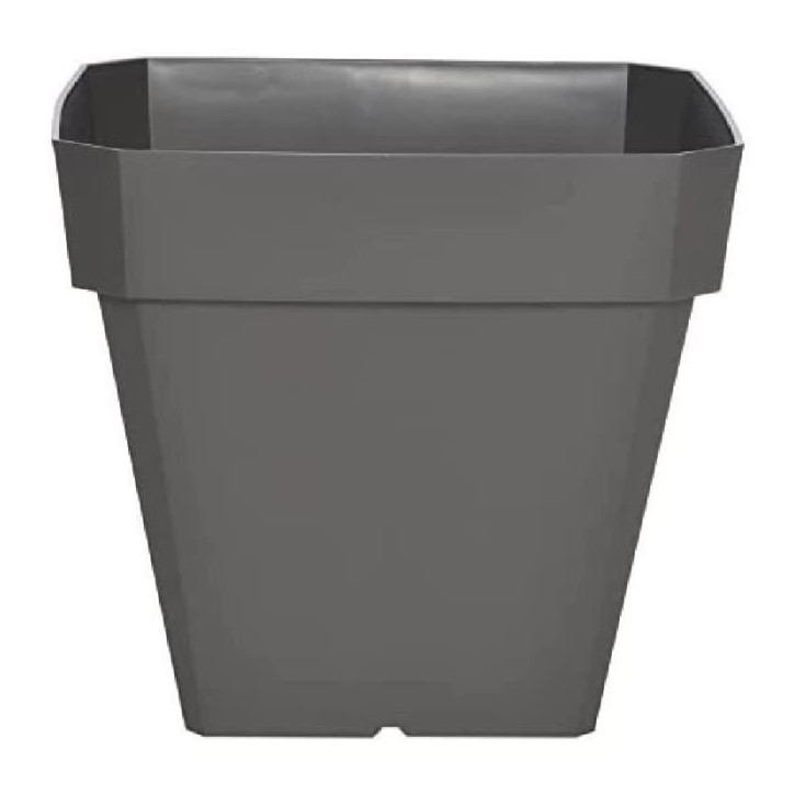 RIVIERA Pot de fleurs Soleilla - Carré - 40 x 40 cm - Gris pailleté RIVIERA Pot de fleurs Soleilla - Carré - 40 x 40 cm - Gris pailleté