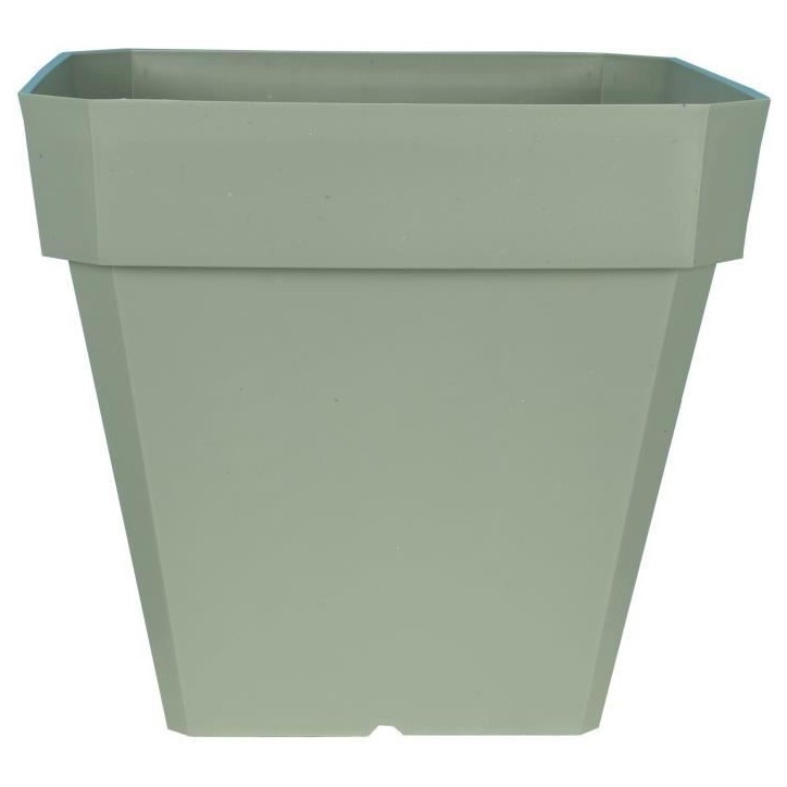 Bac a fleurs carré RIVIERA SOLEILLA - Plastique - 50x50 cm - Vert argile