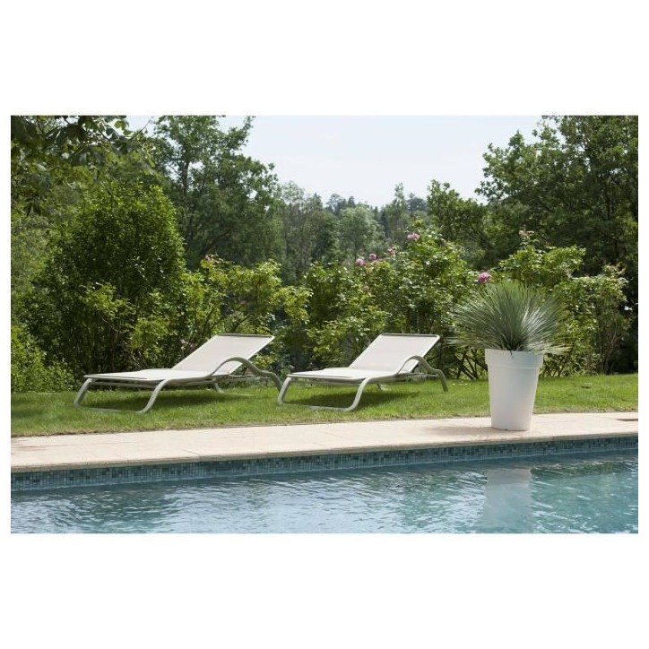 RIVIERA Pot Soleilla haut - 53 cm - Blanc RIVIERA Pot Soleilla haut - 53 cm - Blanc