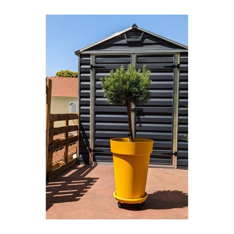 Bac a fleurs RIVIERA SOLEILLA - Plastique - Hauteur 53 cm - Jaune Bac a fleurs RIVIERA SOLEILLA - Plastique - Hauteur 53 cm - Jaune