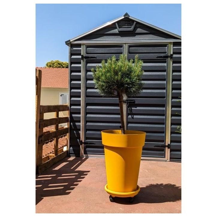 Bac a fleurs RIVIERA SOLEILLA - Plastique - Hauteur 53 cm - Jaune Bac a fleurs RIVIERA SOLEILLA - Plastique - Hauteur 53 cm - Jaune