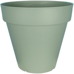 Bac a fleurs rond RIVIERA SOLEILLA - Plastique - Diametre 60 cm Vert a