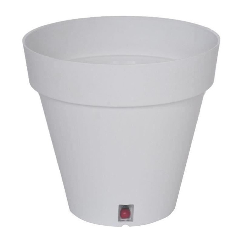 Bac a fleurs rond RIVIERA LOFT - Plastique - Diametre 30 cm - Blanc Bac a fleurs rond RIVIERA LOFT - Plastique - Diametre 30 cm - Blanc