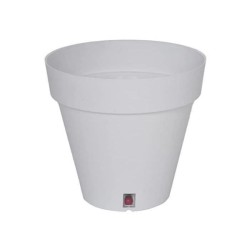 Bac a fleurs rond RIVIERA LOFT - Plastique - Diametre 30 cm - Blanc