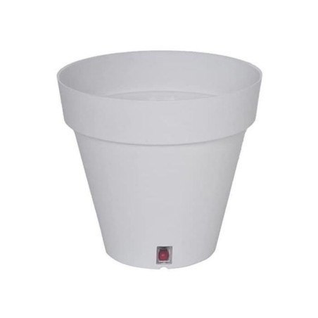 Bac a fleurs rond RIVIERA LOFT - Plastique - Diametre 30 cm - Blanc
