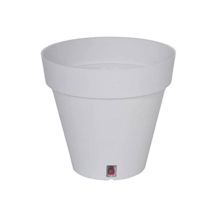 Bac a fleurs rond RIVIERA LOFT - Plastique - Diametre 30 cm - Blanc Bac a fleurs rond RIVIERA LOFT - Plastique - Diametre 30 cm - Blanc