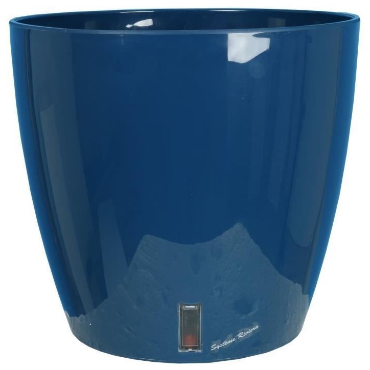 Bac a fleurs rond RIVIERA EVA NEW - Plastique - Diametre 31 cm - Bleu