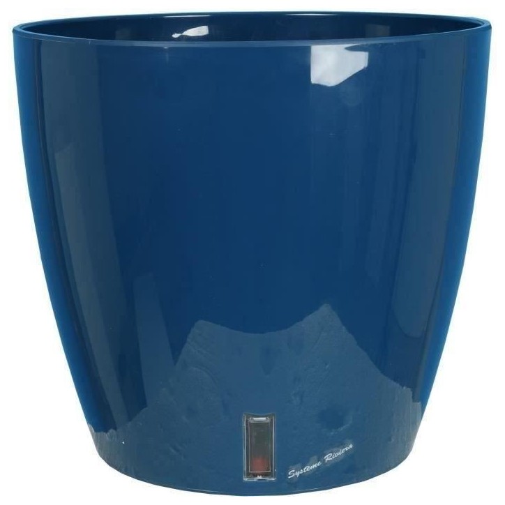 Bac a fleurs rond RIVIERA EVA NEW - Plastique - Diametre 46 cm - Bleu