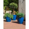 Bac a fleurs rond RIVIERA EVA NEW - Plastique - Diametre 46 cm - Bleu