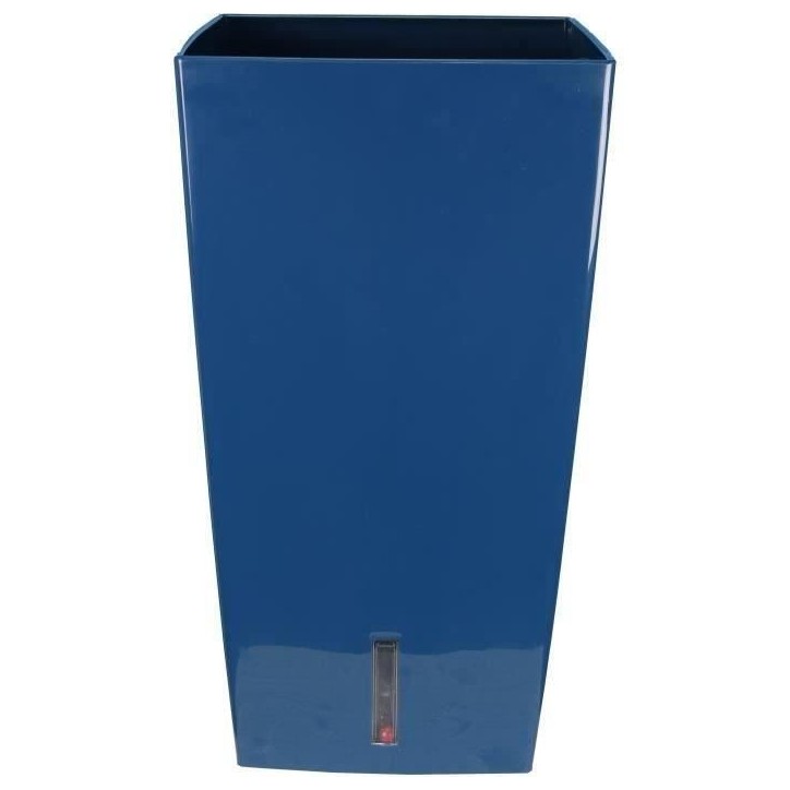 Bac a fleurs carré RIVIERA EVA NEW HAUT - Plastique - 52x52 cm - Bleu