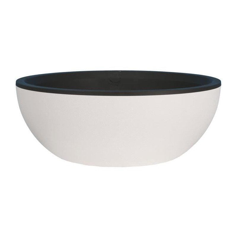 RIVIERA - Coupe pot de fleurs - granit D40 - blanc RIVIERA - Coupe pot de fleurs - granit D40 - blanc