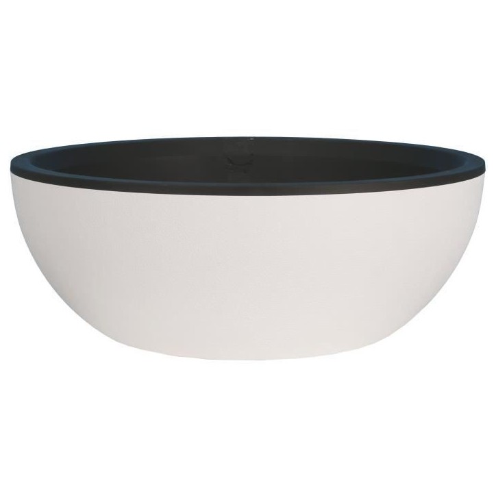 RIVIERA - Coupe pot de fleurs - granit D40 - blanc RIVIERA - Coupe pot de fleurs - granit D40 - blanc
