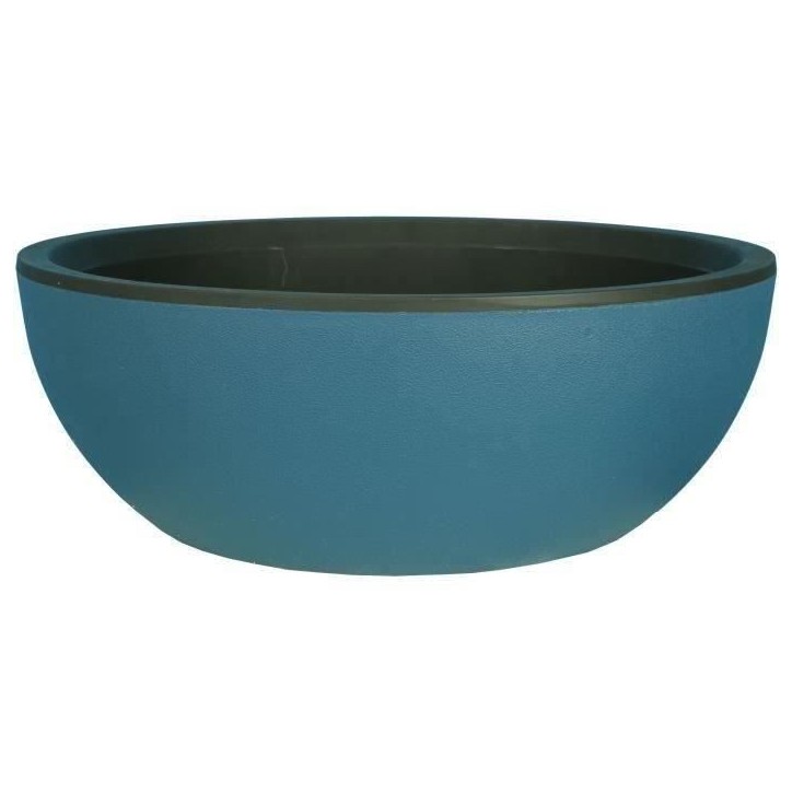 Bac a fleurs rond RIVIERA COUPE GRANIT - Plastique - Diametre 40 cm - Bleu Bac a fleurs rond RIVIERA COUPE GRANIT - Plastique - Diametre 40 cm - Bleu