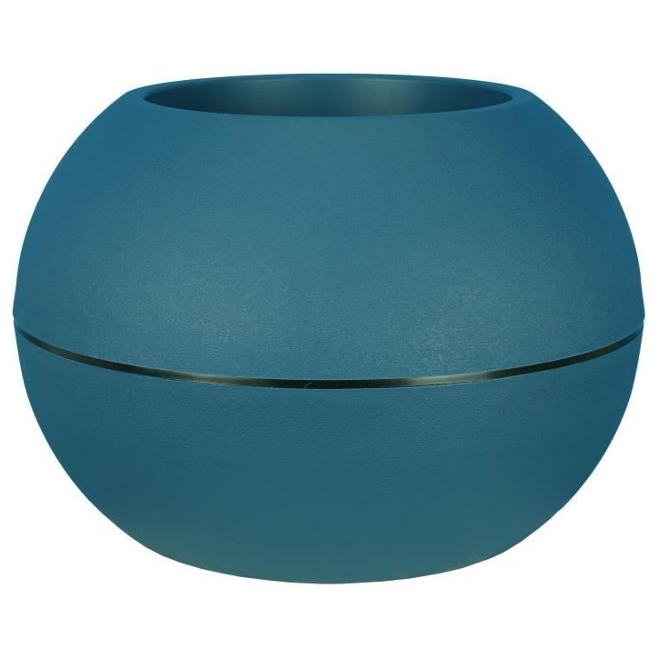 Bac a fleurs rond RIVIERA GRANIT BOULE - Plastique - Diametre 50 cm - Bleu Bac a fleurs rond RIVIERA GRANIT BOULE - Plastique - Diametre 50 cm - Bleu