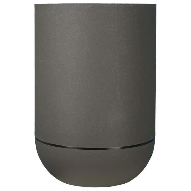 Bac a fleurs rond RIVIERA GRANIT TULIPE - Plastique - Diametre 50 cm - Gris