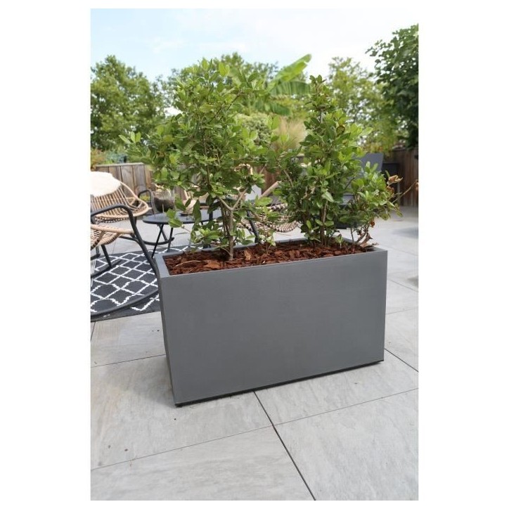 Bac a fleurs GRANIT - 60x30 cm - Gris Bac a fleurs GRANIT - 60x30 cm - Gris