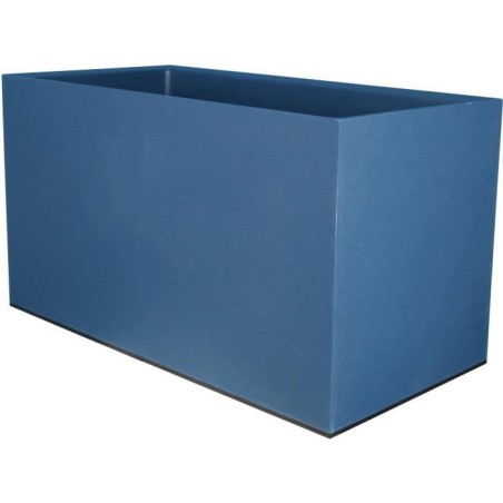 Bac a fleurs rectangulaire RIVIERA GRANIT - Plastique - 80x40 cm - Ble