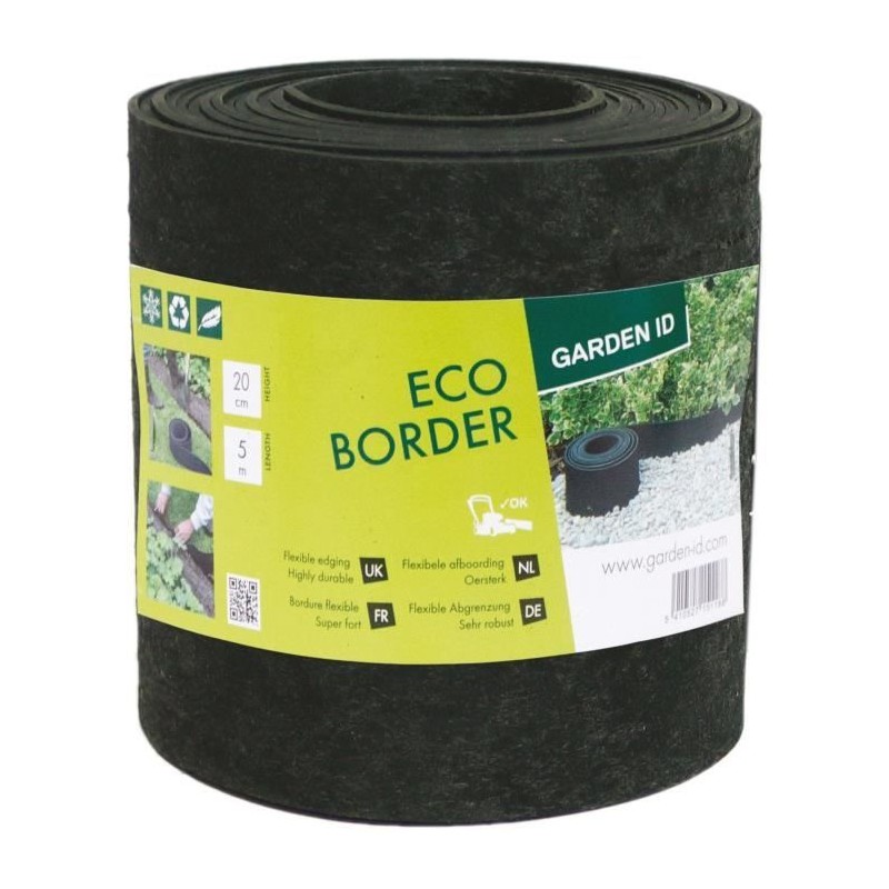 Bordure de jardin en caoutchouc recyclé - GARDEN ID Eco Border - 5 m Bordure de jardin en caoutchouc recyclé - GARDEN ID Eco Border - 5 m