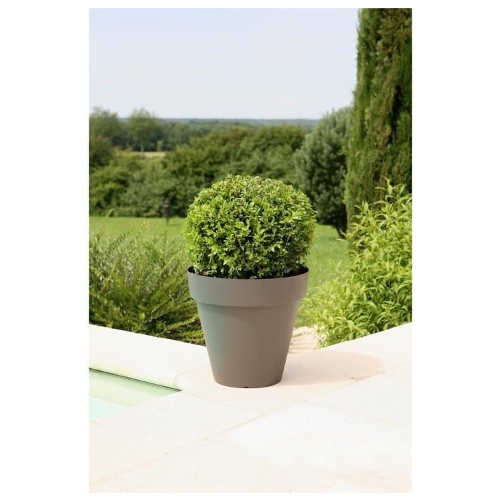 RIVIERA Pot de fleurs Soleilla - Rond - Ø 39,2 x 35,8 cm -Gris pailleté RIVIERA Pot de fleurs Soleilla - Rond - Ø 39,2 x 35,8 cm -Gris pailleté