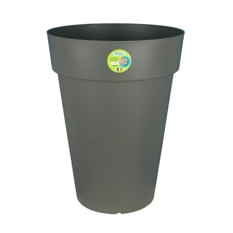 RIVIERA Pot de fleurs Soleilla - Rond - Ø 40 x 53 cm - Gris pailleté RIVIERA Pot de fleurs Soleilla - Rond - Ø 40 x 53 cm - Gris pailleté
