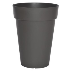 RIVIERA Pot de fleurs Soleilla - Rond - Ø 40 x 53 cm - Gris pailleté