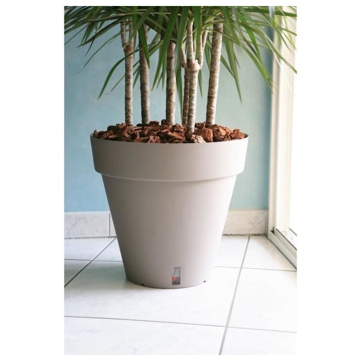 RIVIERA Pot de fleurs Loft avec réserve d'eau - Rond - Ø 50 x H 46 cm -Taupe RIVIERA Pot de fleurs Loft avec réserve d'eau - Rond - Ø 50 x H 46 cm -Taupe