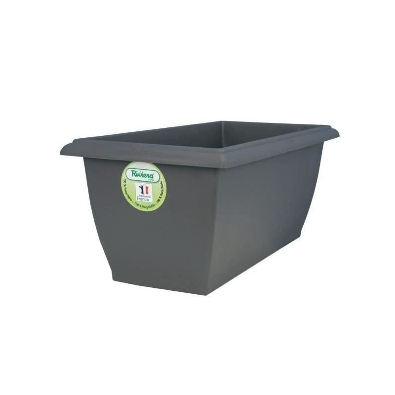 RIVIERA Jardiniere Evolution - 80 x 40 x H 32 cm - 64 L - Gris RIVIERA Jardiniere Evolution - 80 x 40 x H 32 cm - 64 L - Gris