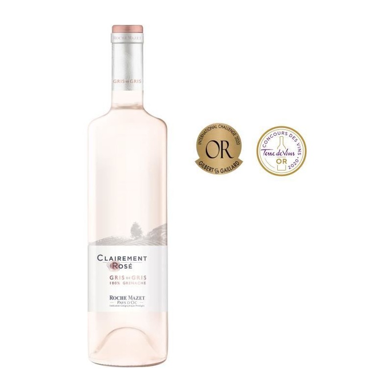Clairement Rosé de Roche Mazet Pays d'Oc - Vin rosé de Languedoc 202 Clairement Rosé de Roche Mazet Pays d'Oc - Vin rosé de Languedoc 202
