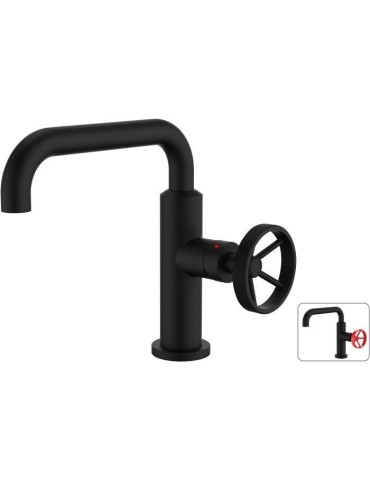 Mitigeur lavabo industriel ROUSSEAU - Bec mobile - Noir