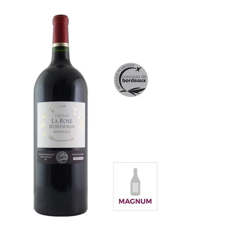 Magnum Château La Rose Montauran 2018 Bordeaux - Vin rouge de Bordeau Magnum Château La Rose Montauran 2018 Bordeaux - Vin rouge de Bordeau