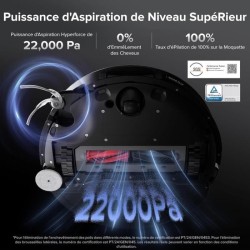 ROBOROCK Saros 10 Black - Aspirateur Robot Laveur - 22,000 Pa - DuoDiv