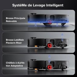 ROBOROCK Saros 10 Black - Aspirateur Robot Laveur - 22,000 Pa - DuoDiv