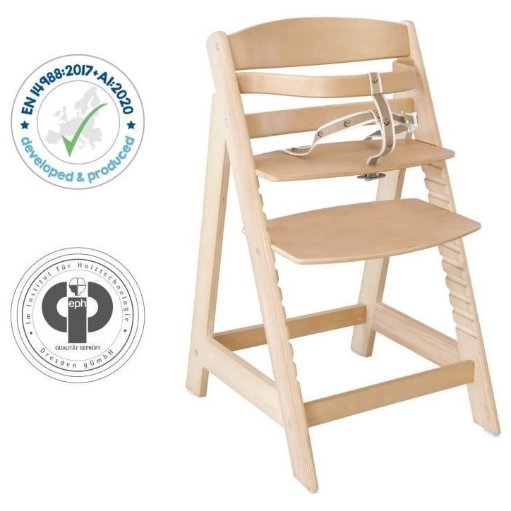 Chaise Haute Évolutive Sit Up III en Bois - ROBA - Réglable en Hauteur - Naturel Chaise Haute Évolutive Sit Up III en Bois - ROBA - Réglable en Hauteur - Naturel