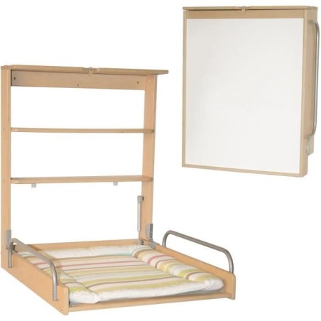 Table a langer murale rabattable - ROBA - DSCHUNGELBABY - Matelas ray