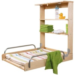 Table a langer murale rabattable - ROBA - DSCHUNGELBABY - Matelas ray