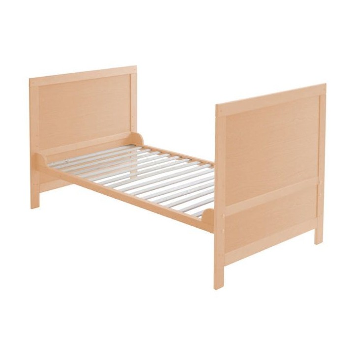 Lit Bébé Évolutif 70x140 - ROBA - Réglable en Hauteur - 3 Barreaux Amovibles - Coins de Transformation Inclus - Bois Naturel Lit Bébé Évolutif 70x140 - ROBA - Réglable en Hauteur - 3 Barreaux Amovibles - Coins de Transformation Inclus - Bois Naturel