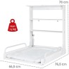 Table a langer murale rabattable - ROBA - Matelas imperméable inclus