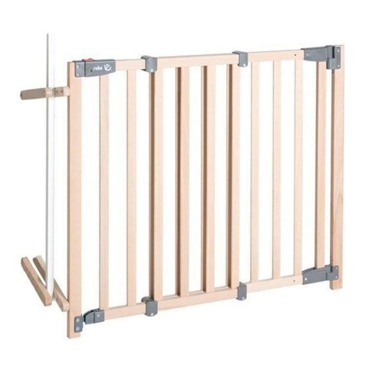 Barriere de Sécurité Bébé pour Escalier Safety Up - ROBA - Largeur de 93.5 a 120.5 cm - Bois Naturel Barriere de Sécurité Bébé pour Escalier Safety Up - ROBA - Largeur de 93.5 a 120.5 cm - Bois Naturel
