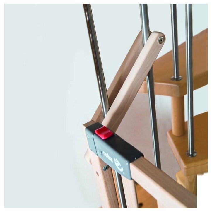Barriere de Sécurité Bébé pour Escalier Safety Up - ROBA - Largeur de 93.5 a 120.5 cm - Bois Naturel Barriere de Sécurité Bébé pour Escalier Safety Up - ROBA - Largeur de 93.5 a 120.5 cm - Bois Naturel