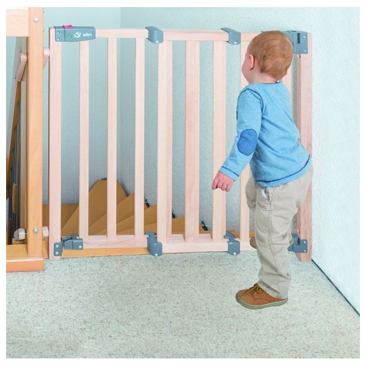 Barriere de Sécurité Bébé pour Escalier Safety Up - ROBA - Largeur de 93.5 a 120.5 cm - Bois Naturel Barriere de Sécurité Bébé pour Escalier Safety Up - ROBA - Largeur de 93.5 a 120.5 cm - Bois Naturel