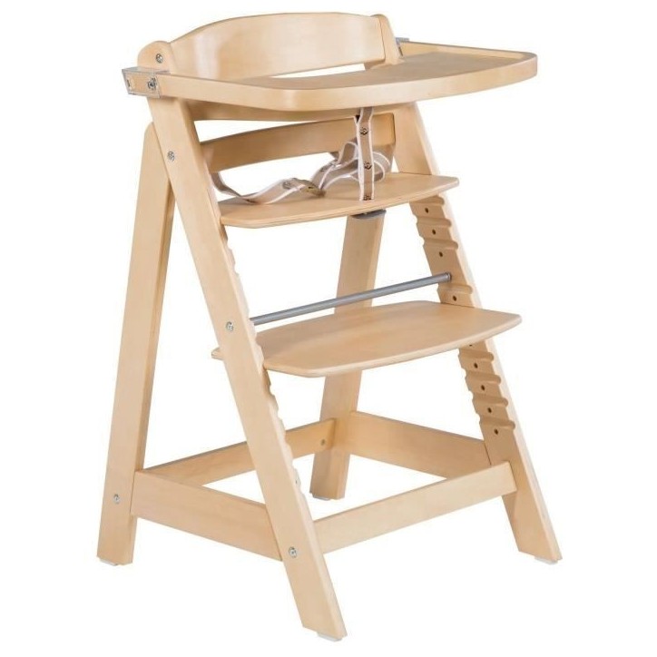 Chaise haute évolutive - ROBA - SIT UP CLICK & FUN - Plateau repas amovible - Hauteur réglable - Jusqu'a 70 Kg - Bois Naturel Chaise haute évolutive - ROBA - SIT UP CLICK & FUN - Plateau repas amovible - Hauteur réglable - Jusqu'a 70 Kg - Bois Naturel