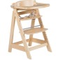 Chaise haute évolutive - ROBA - SIT UP CLICK & FUN - Plateau repas amovible - Hauteur réglable - Jusqu'a 70 Kg - Bois Naturel