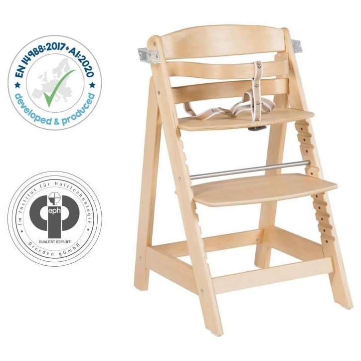 Chaise haute évolutive - ROBA - SIT UP CLICK & FUN - Plateau repas amovible - Hauteur réglable - Jusqu'a 70 Kg - Bois Naturel Chaise haute évolutive - ROBA - SIT UP CLICK & FUN - Plateau repas amovible - Hauteur réglable - Jusqu'a 70 Kg - Bois Naturel